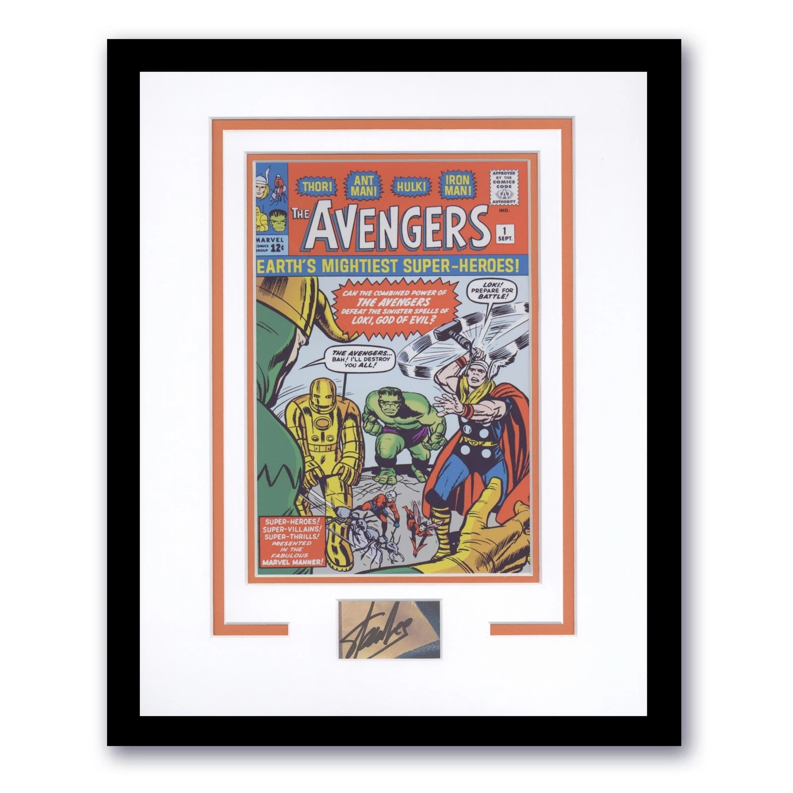 STAN LEE “MARVEL” AUTOGRAPH SIGNED ‘THE AVENGERS’ PHOTO FRAMED 11×14 DISPLAY COLLECTIBLE MEMORABILIA