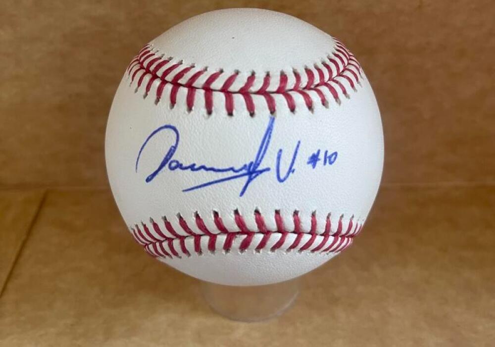 DANIEL VELLOJIN REDS SIGNED AUTOGRAPHED M.L. BASEBALL JSA AUTH
