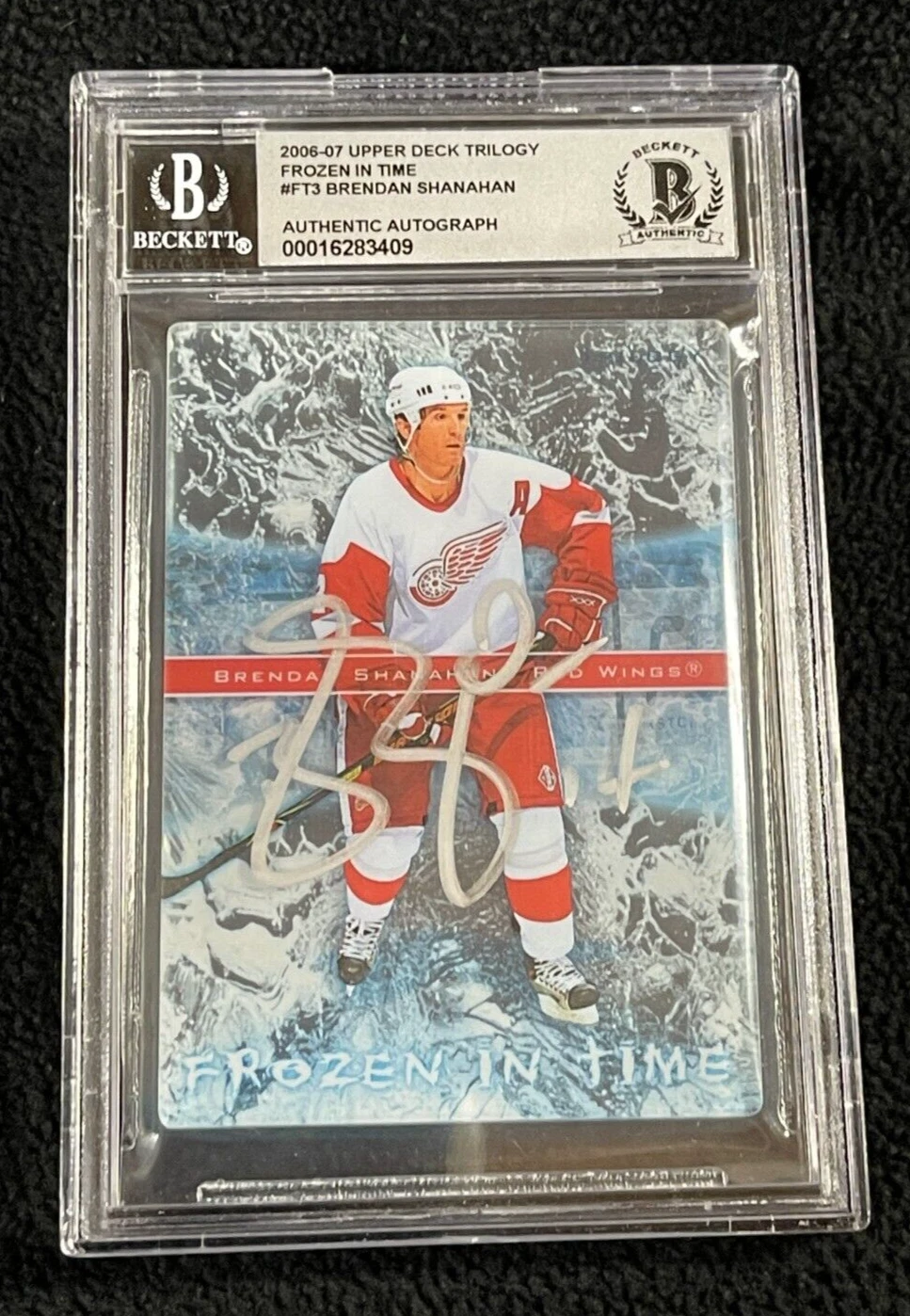 Brendan Shanahan Signed 2006/07 UD Trilogy Frozen In Time Card BAS Certified