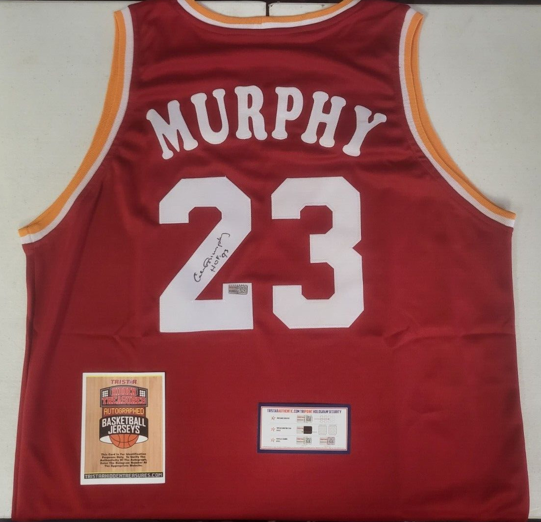 CALVIN MURPHY #23 HOF 93 ATLANTA HAWKS SIGNED AUTOGRAPHED JERSEY SIZE XL TRISTAR