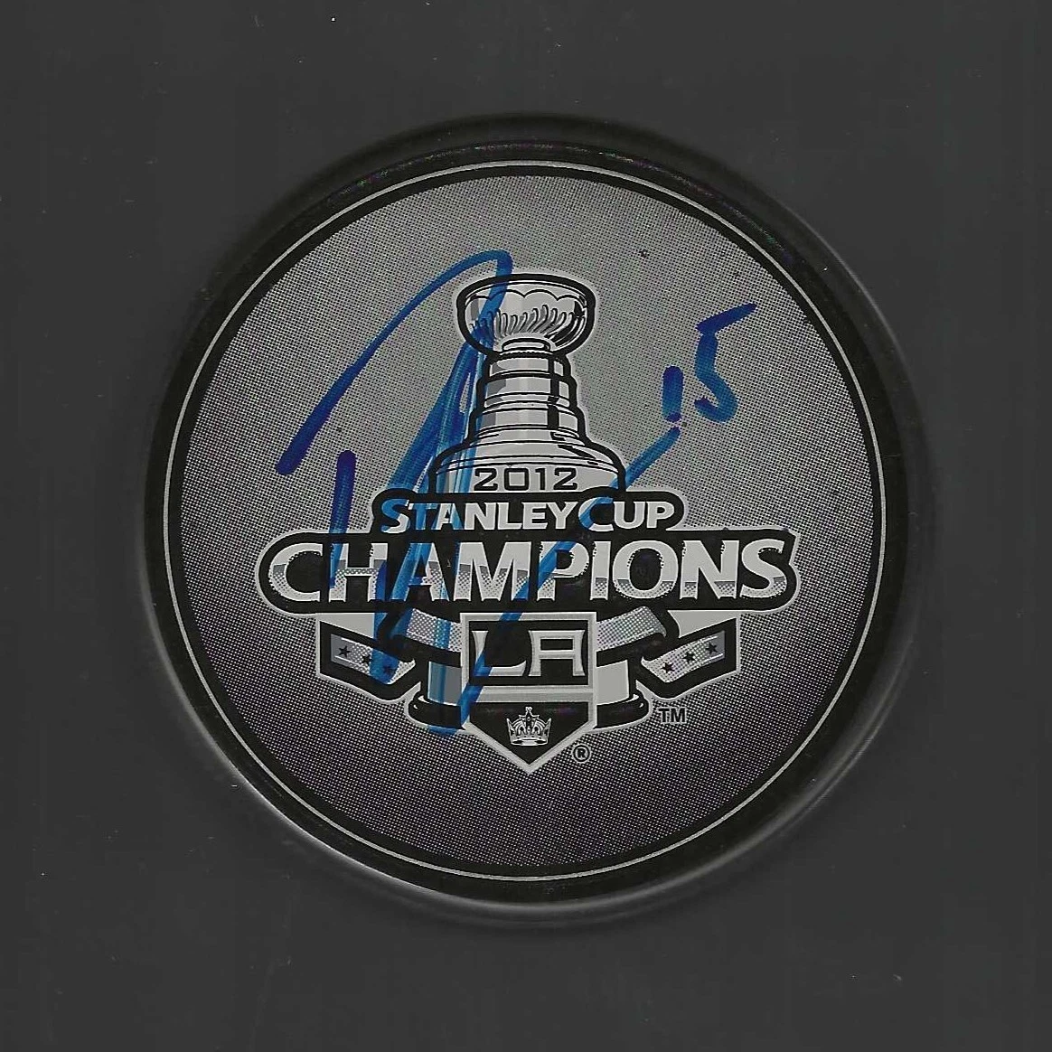 Brad Richardson Signed Los Angeles Kings 2012 Stanley Cup Champions Puck LA