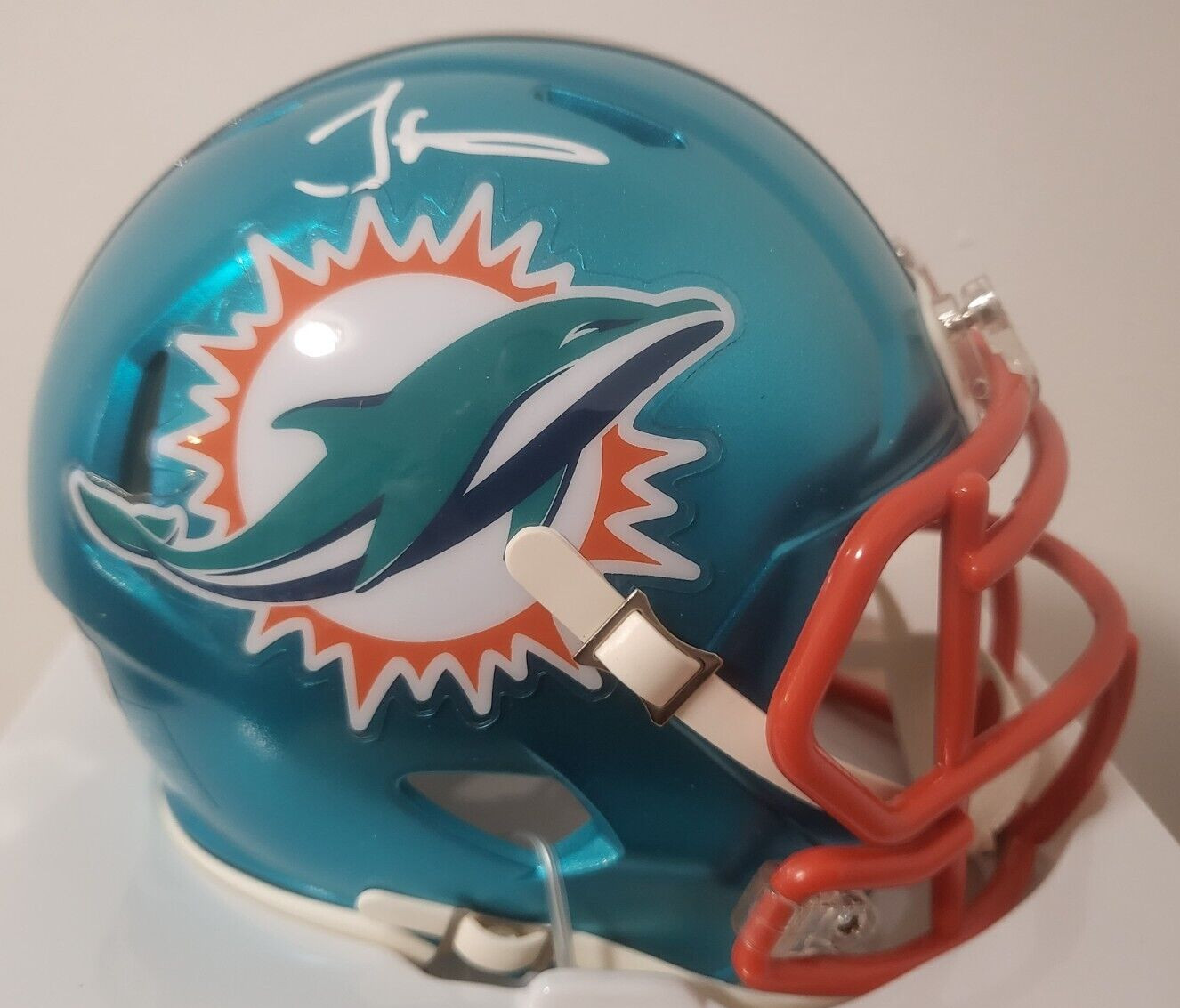 TYREEK HILL MIAMI DOLPHINS SIGNED AUTO AUTOGRAPHED FLASH MINI HELMET BECKETT * COLLECTIBLE MEMORABILIA