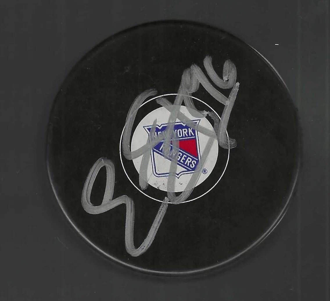 Emerson Etem Signed New York Rangers Puck