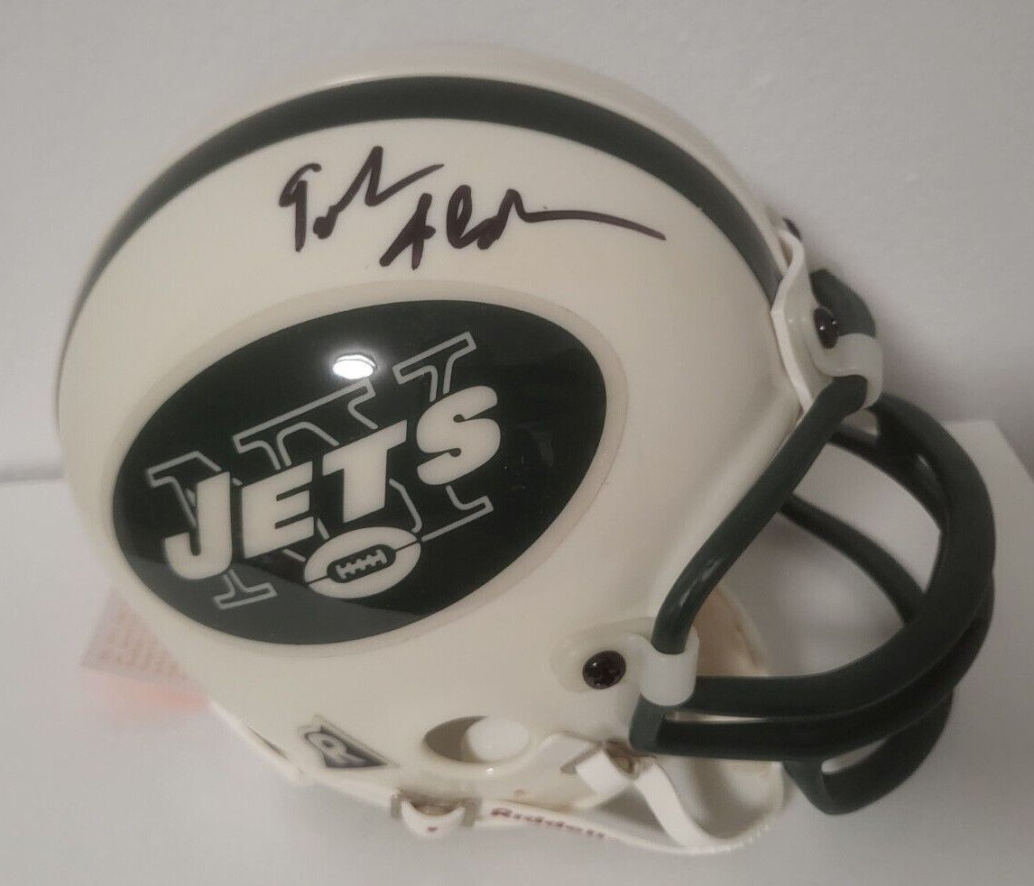 JOHN ABRAHAM NEW YORK JETS SIGNED AUTOGRAPHED AUTO RIDDELL MINI HELMET W/COA