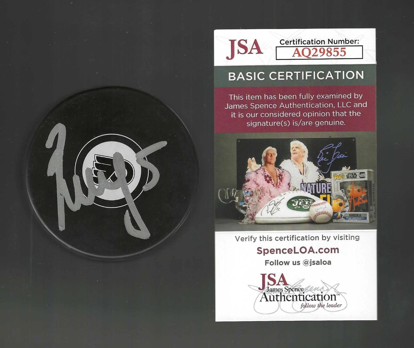 Egor Zamula Signed Philadelphia Flyers Puck JSA COA