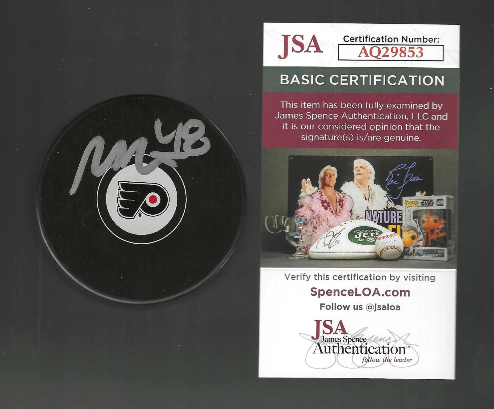 Morgan Frost Signed Philadelphia Flyers Puck JSA COA