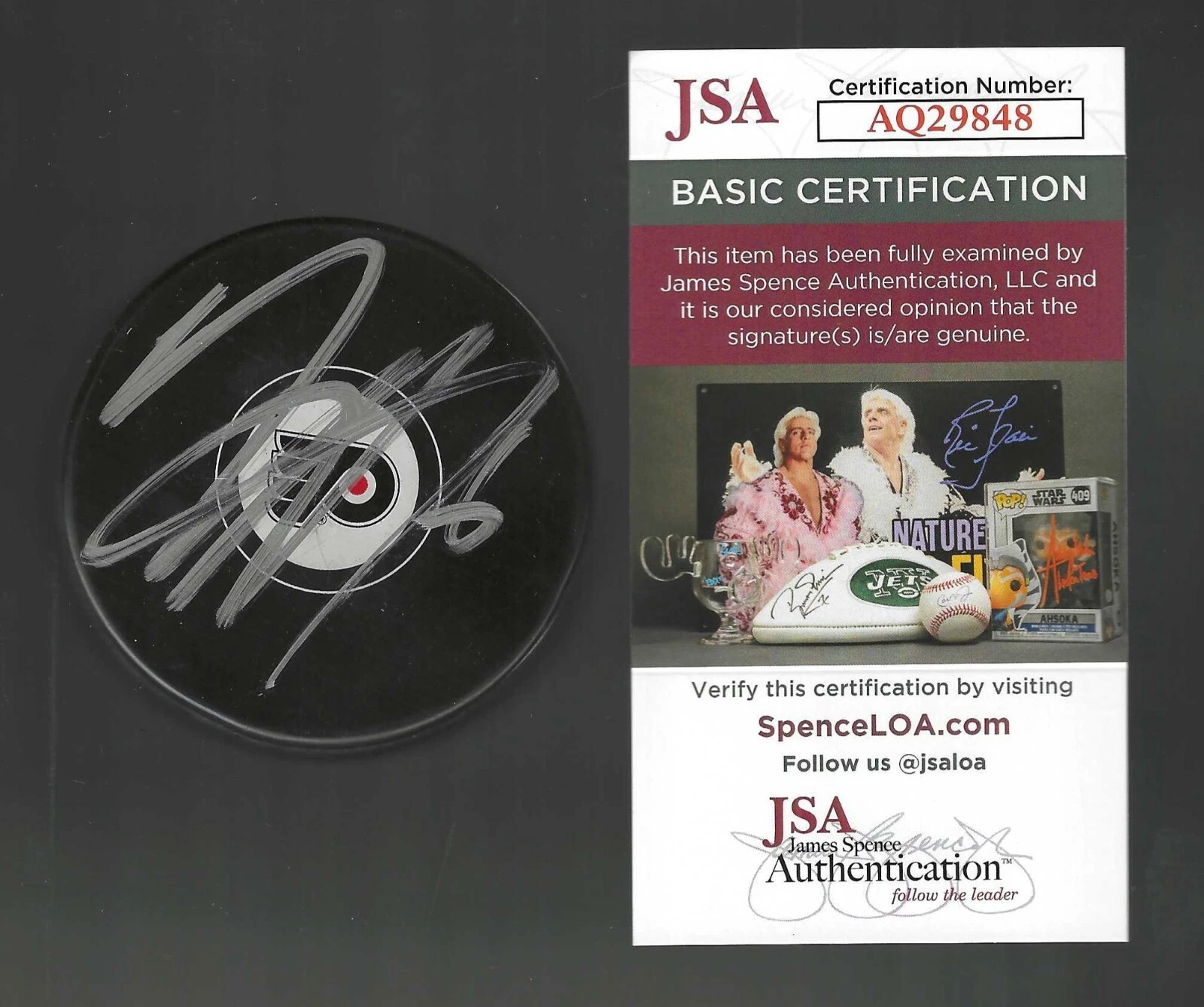 Travis Sanheim Signed Philadelphia Flyers Puck JSA COA