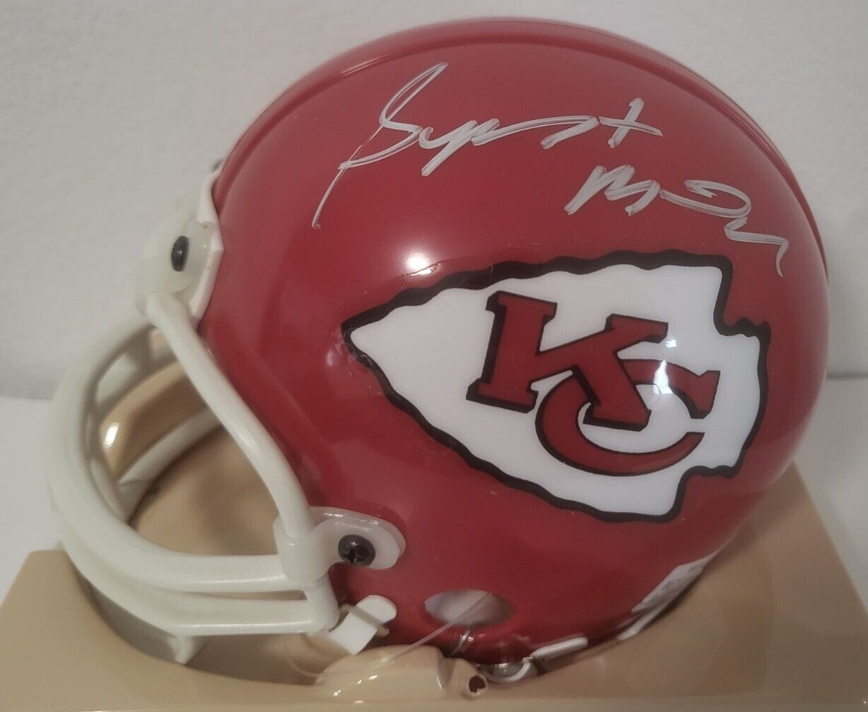 SNOOP MINNIS KANSAS CITY CHIEFS SIGNED AUTOGRAPHED MINI HELMET W/TOPPS HOLOGRAM