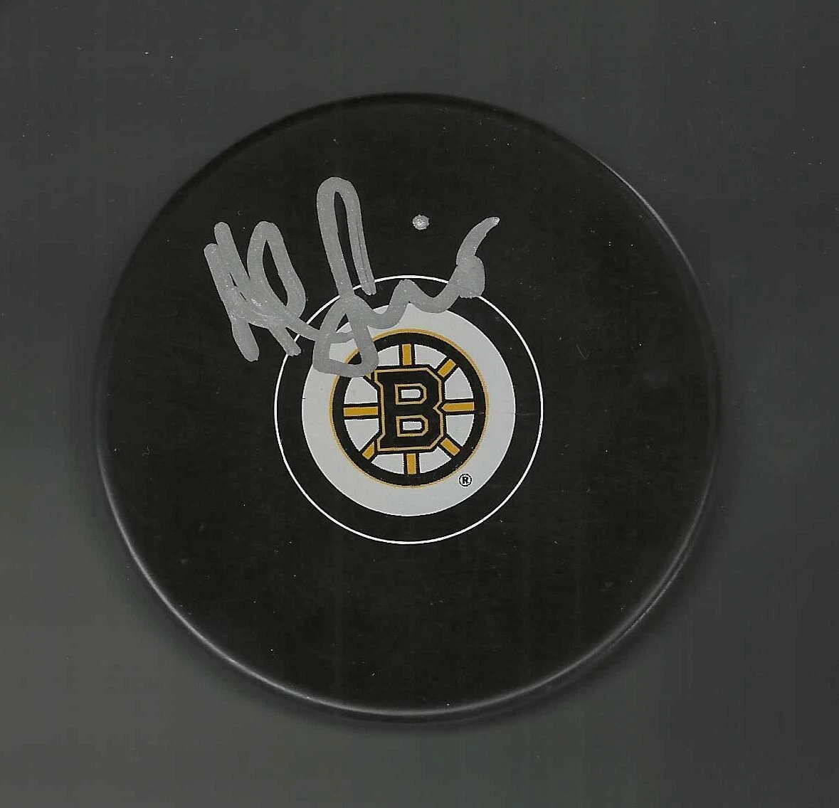 Hal Gill Signed Boston Bruins Puck