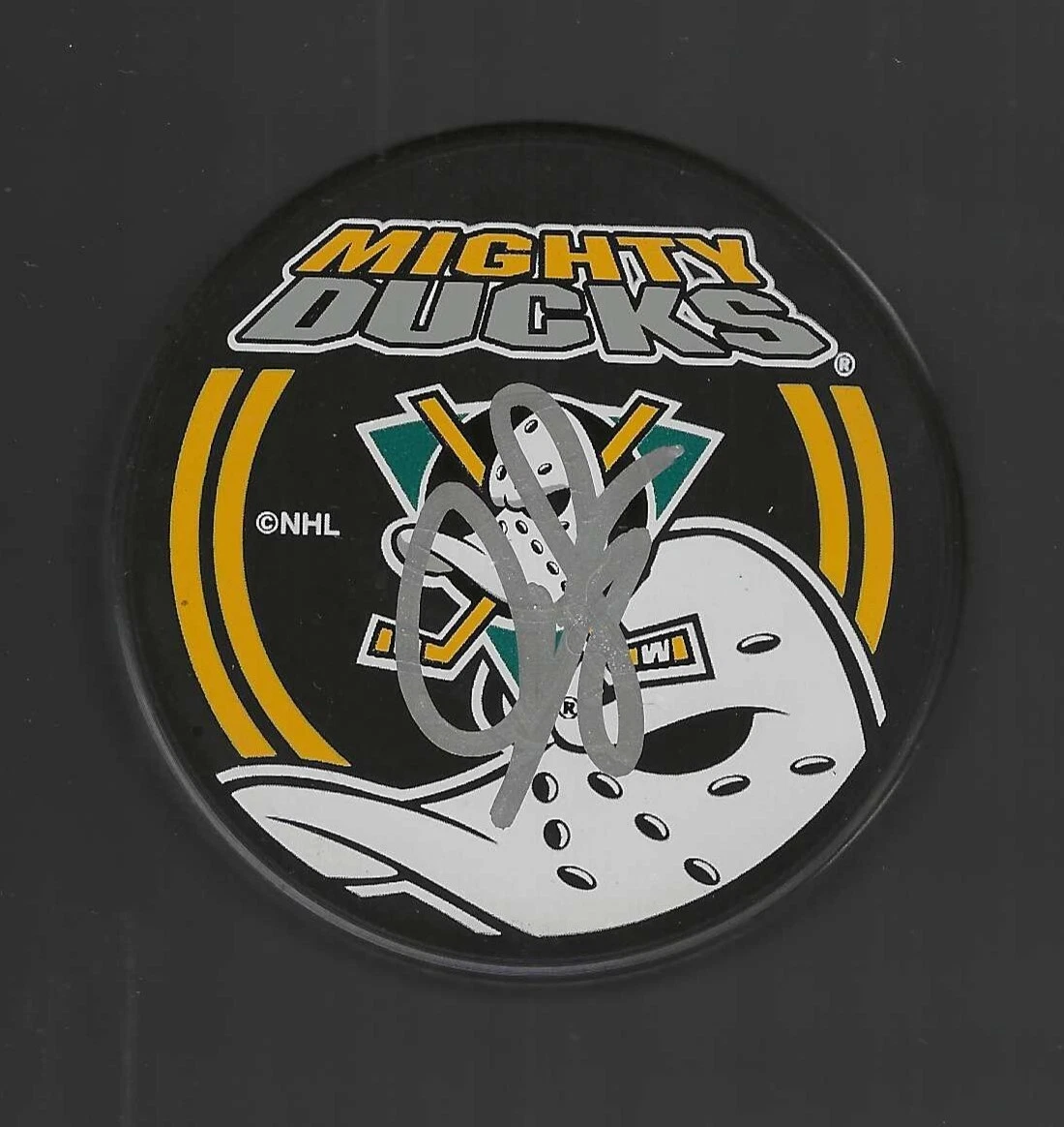 Joe Sacco Signed Anaheim Mighty Ducks Souvenir Puck