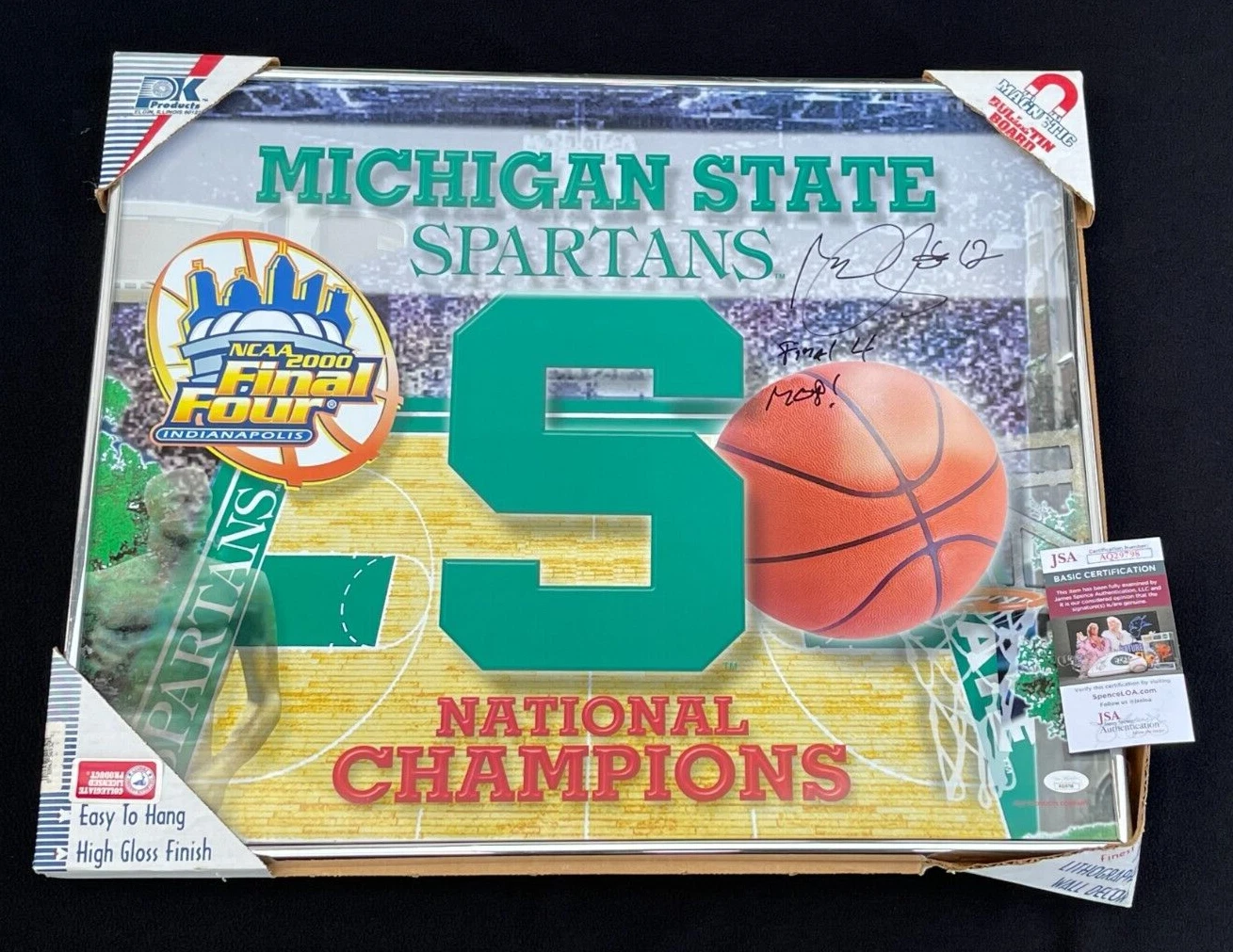 Mateen Cleaves Signed Michigan State Spartans 2000 Final Four Metallic Print JSA