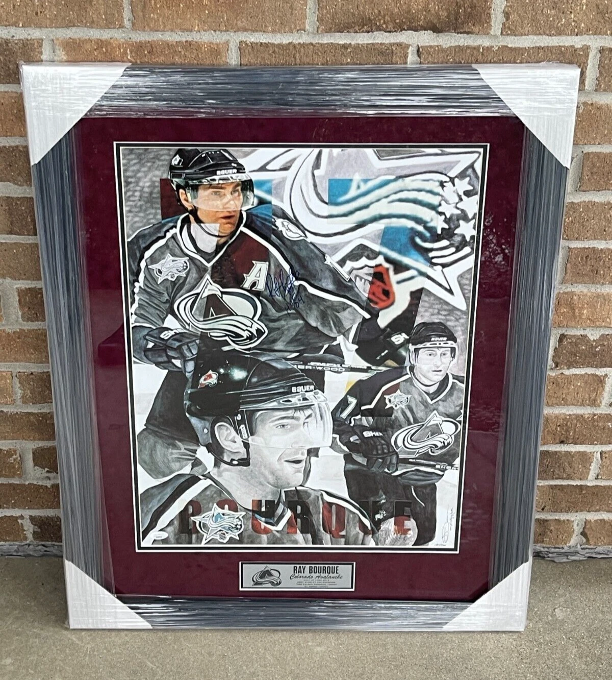 Ray Bourque Signed Colorado Avalanche Framed Lithograph Print Photo JSA COA