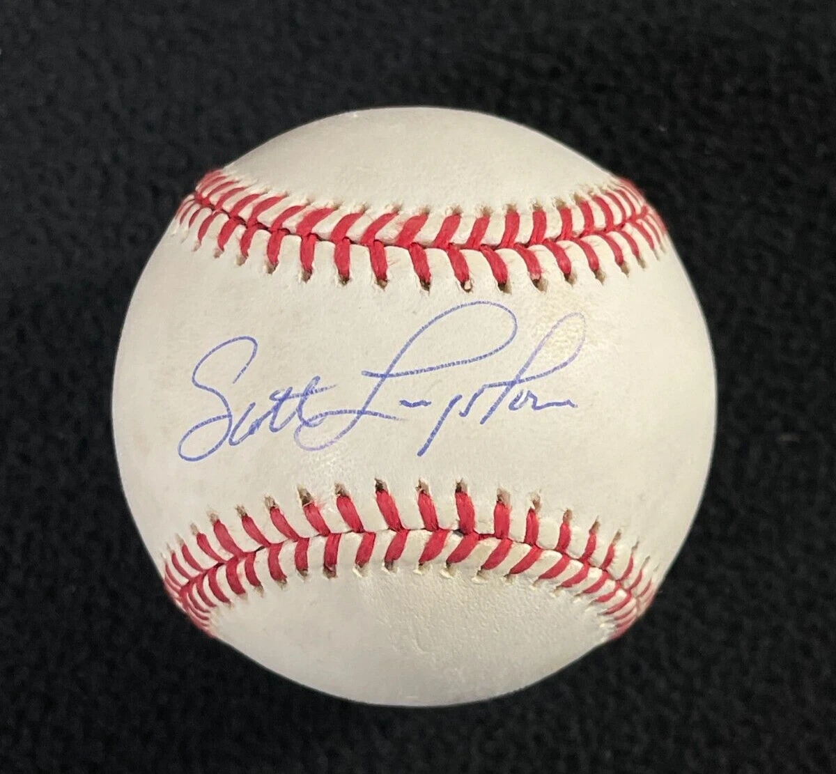 Scott Livingstone Signed Detroit Tigers OAL Baseball Beckett COA