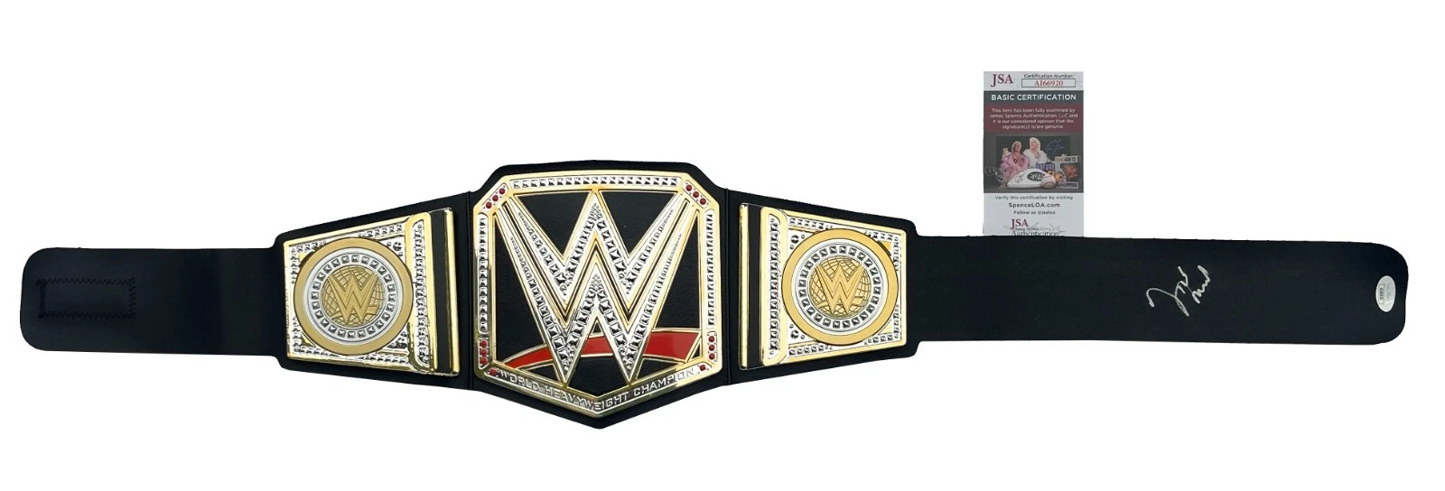 Jinder Mahal Signed WWE Champion Toy Belt JSA COA