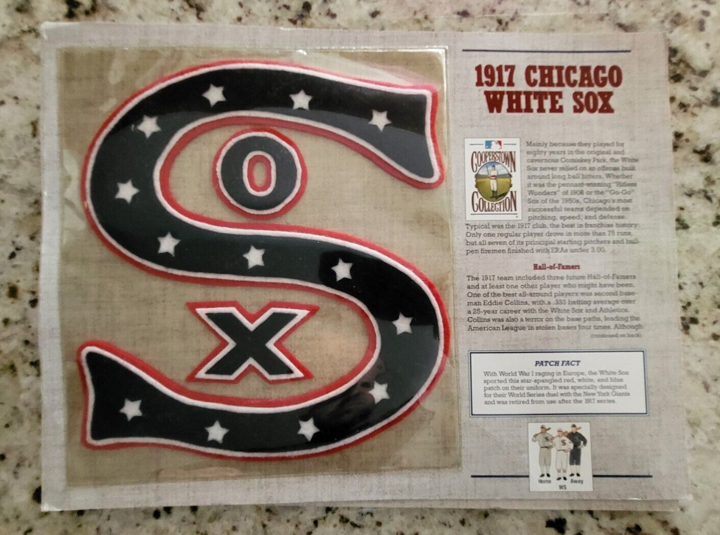 1994 COOPERSTOWN COLLECTION 1917 CHICAGO WHITE SOX EMBLEM PATCH WILLABEE WARD COLLECTIBLE MEMORABILIA