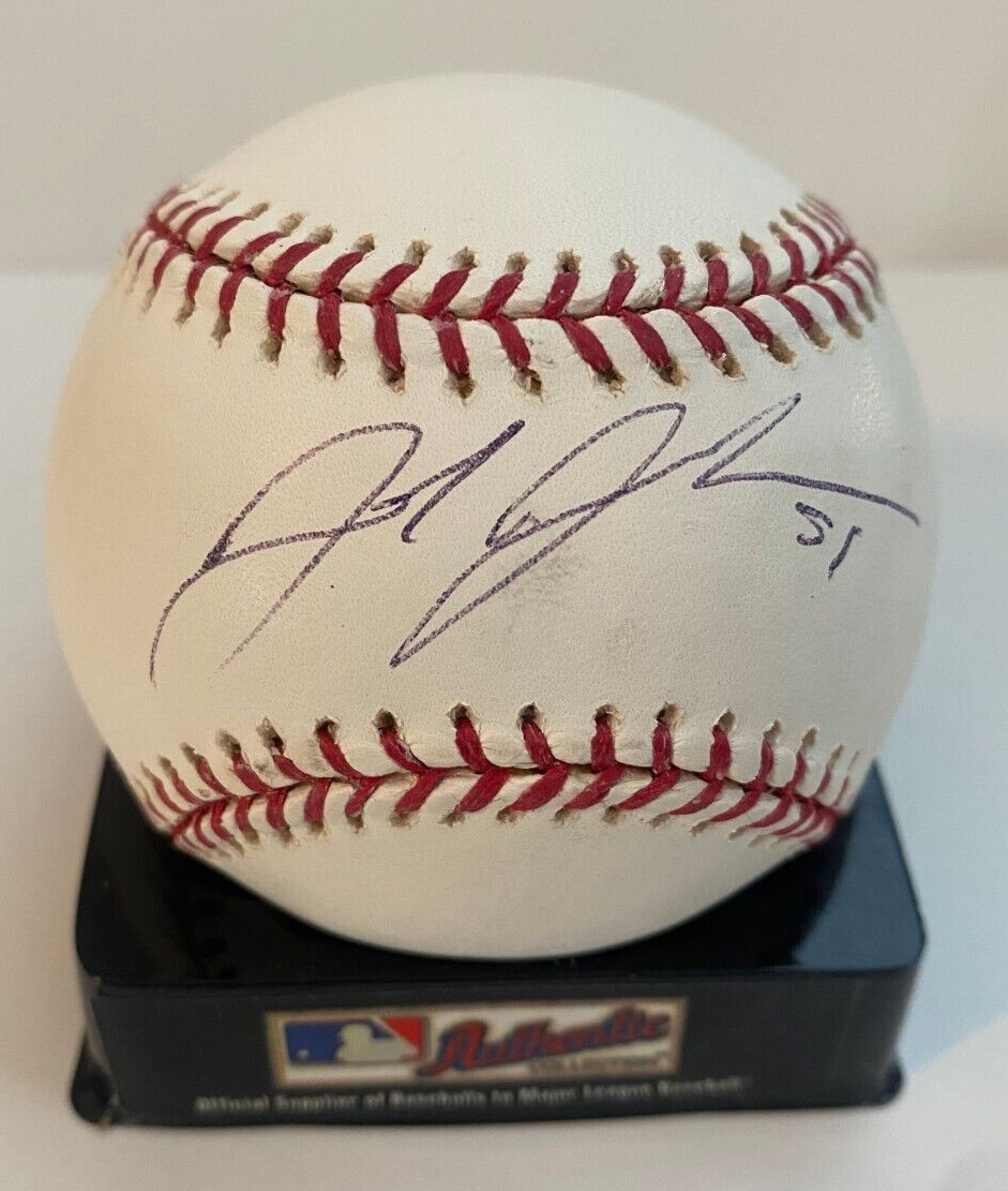 JOSH JOHNSON FLORIDA MARLINS SIGNED AUTOGRAPHED M.L. BASEBALL W/COA W/CUBE *