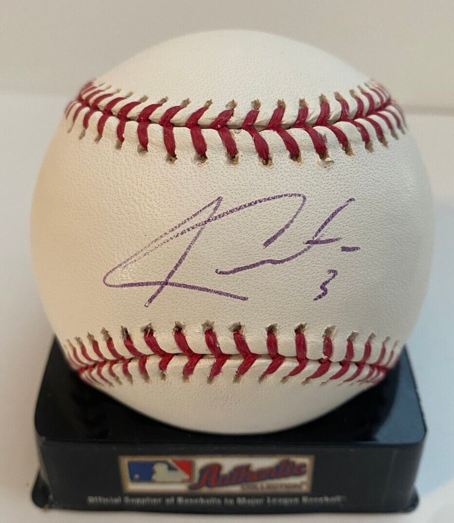 JORGE CANTU FLORIDA MARLINS SIGNED AUTOGRAPHED M.L. BASEBALL W/COA W/CUBE