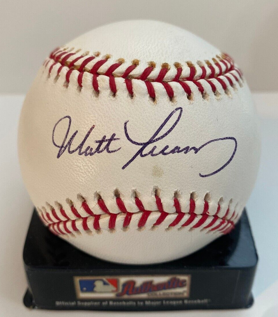 MATT TREANOR FLORIDA MARLINS SIGNED AUTOGRAPHED M.L. BASEBALL W/COA W/CUBE
