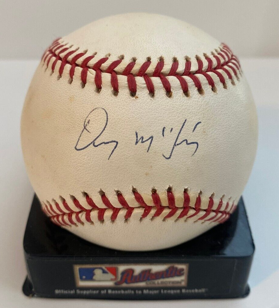 DENNY MCCLAIN DETROIT TIGERS SIGNED AUTOGRAPHED A.L. BASEBALL W/COA W/CUBE