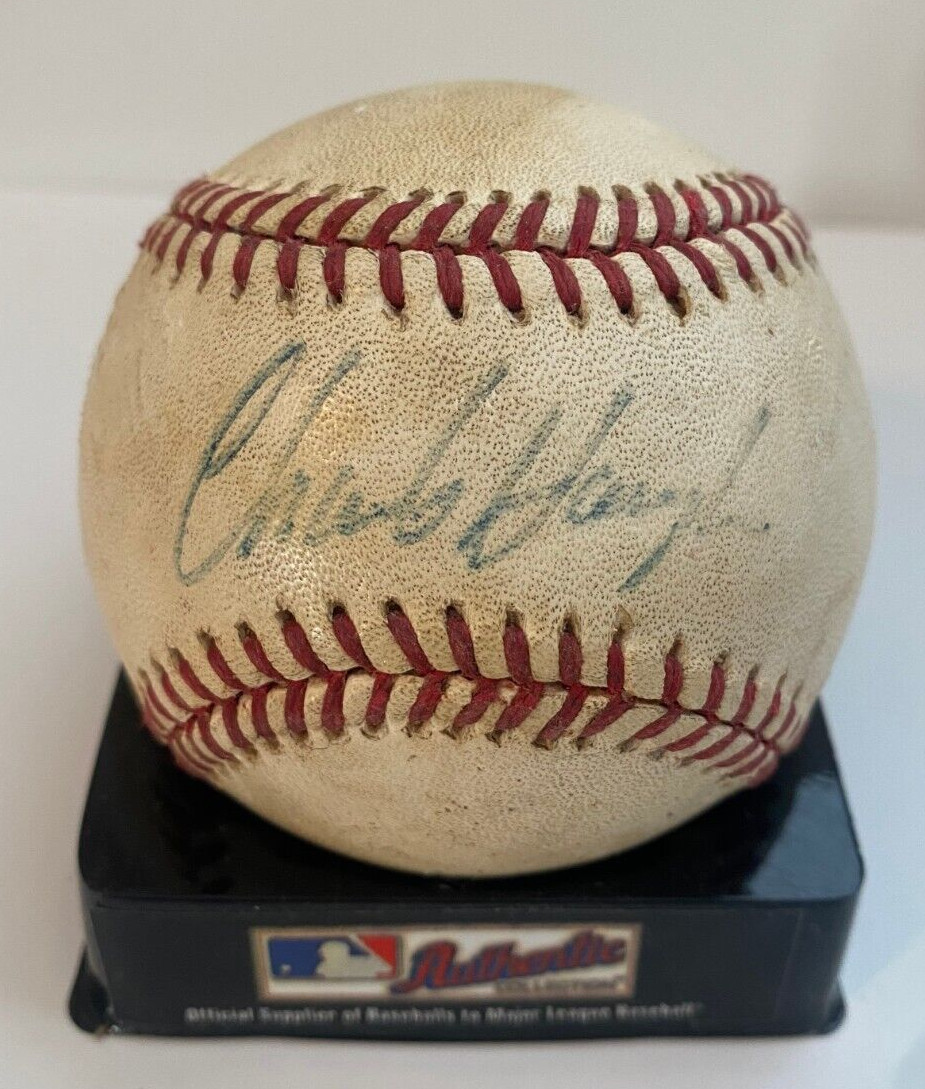 CHARLIE HOUGH FLORIDA MARLINS SIGNED AUTOGRAPHED AUTO N.L. BASEBALL W/COA W/CUBE