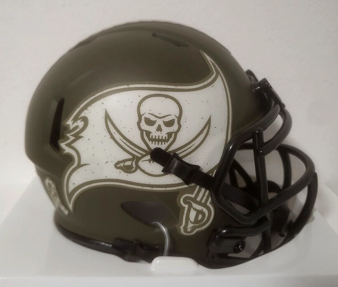 TAMPA BAY BUCCANEERS TEAM LOGO SALUTE TO SERVICE UNSIGNED RIDDELL MINI HELMET