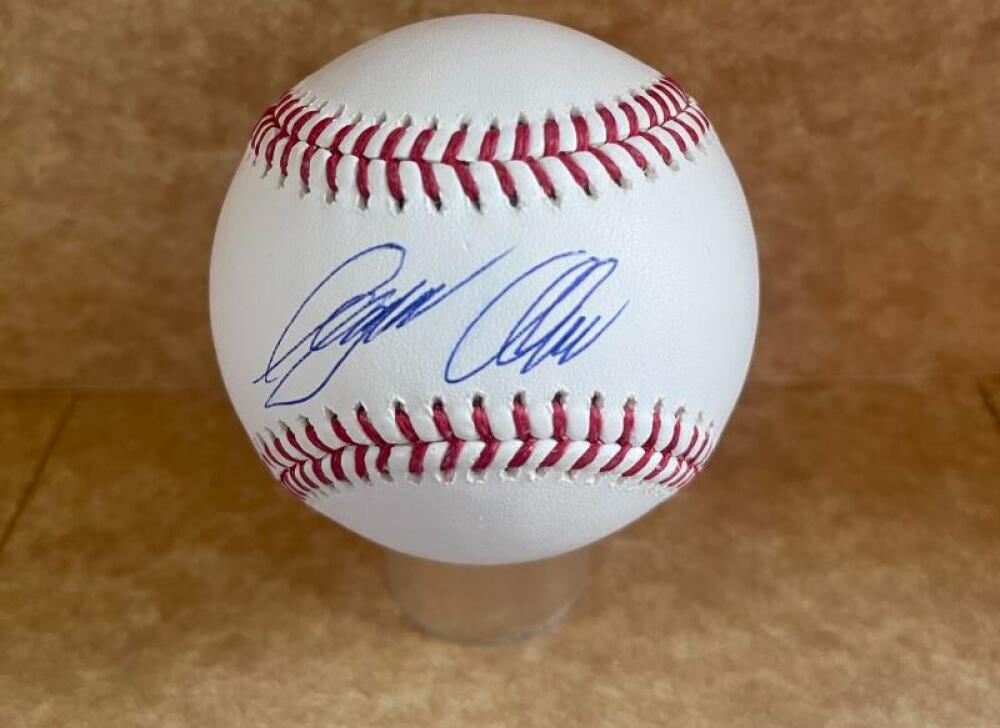 IGNACIO ALVAREZ BRAVES SIGNED AUTOGRAPHED M.L. BASEBALL W/COA