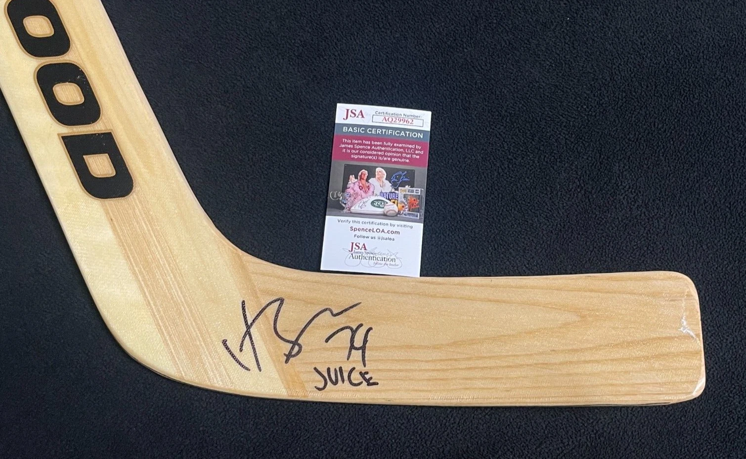 Juuse Saros Signed & Inscribed Nashville Predators Goalie Hockey Stick JSA COA