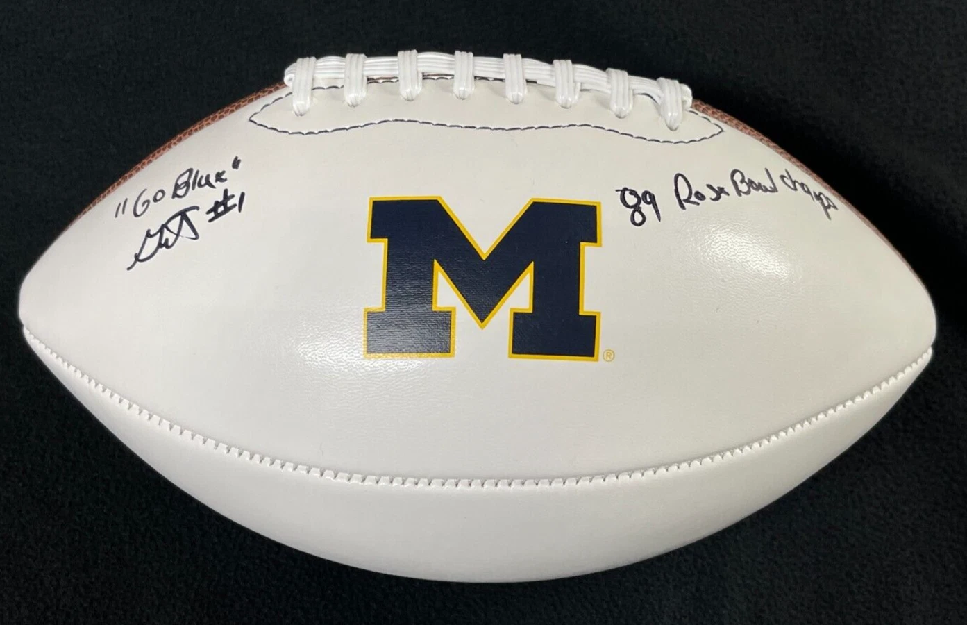 Greg McMurtry Signed & Dual Inscribed Michigan Wolverines Football JSA COA