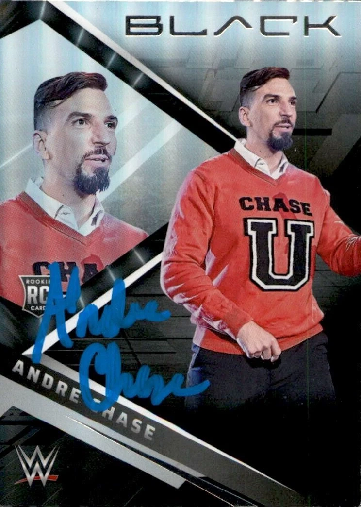 ANDRE CHASE SIGNED 2022 PANINI CHRONICLES BLACK NXT WWE CARD #213 CHASE U COLLECTIBLE MEMORABILIA