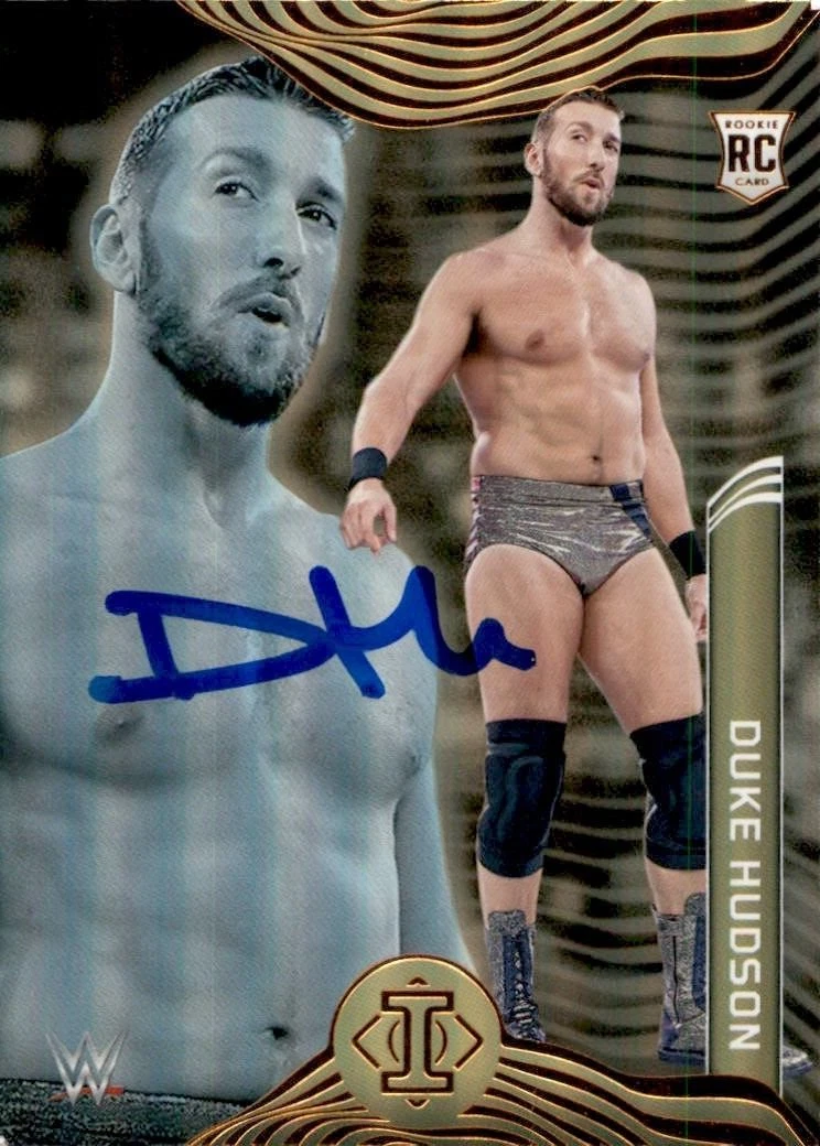 Duke Hudson Signed 2022 Panini Illusions NXT WWE Bronze Rookie Card #267 Chase U