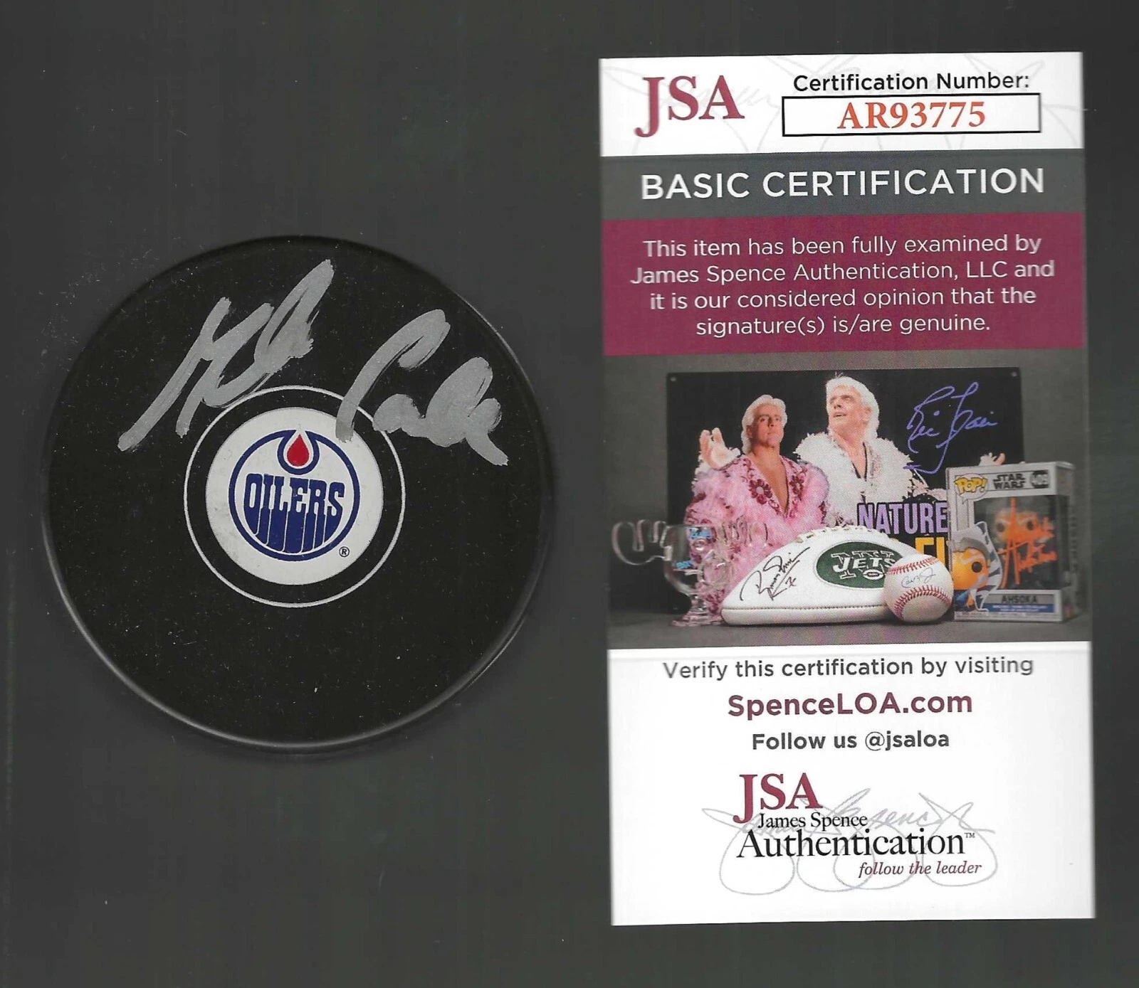 Glen Cochrane Signed Edmonton Oilers Puck JSA COA