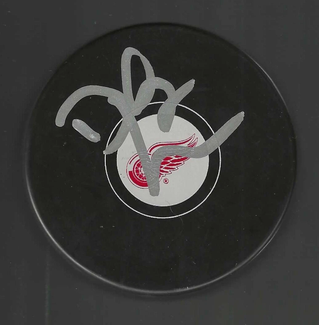 Derek Lalonde Signed Detroit Red Wings Puck
