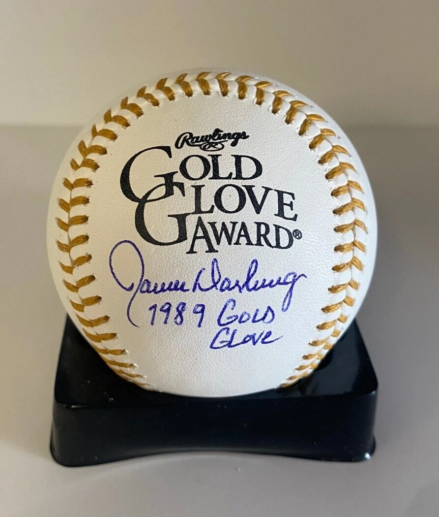 RON DARLING METS 1989 GOLD GLOVE SIGNED AUTOGRAPHED GG M.L BASEBALL BECKETT *