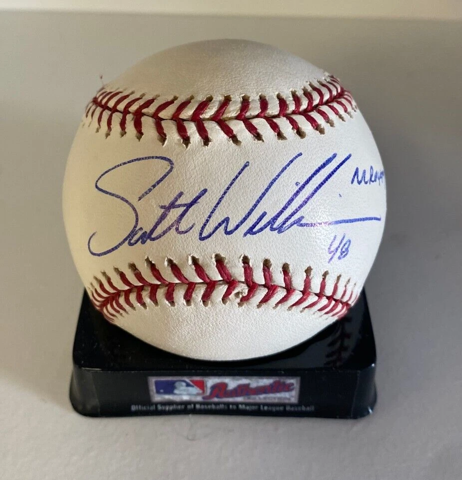 SCOTT WILLIAMSON NL ROY REDS SIGNED AUTOGRAPHED M.L BASEBALL BECKETT