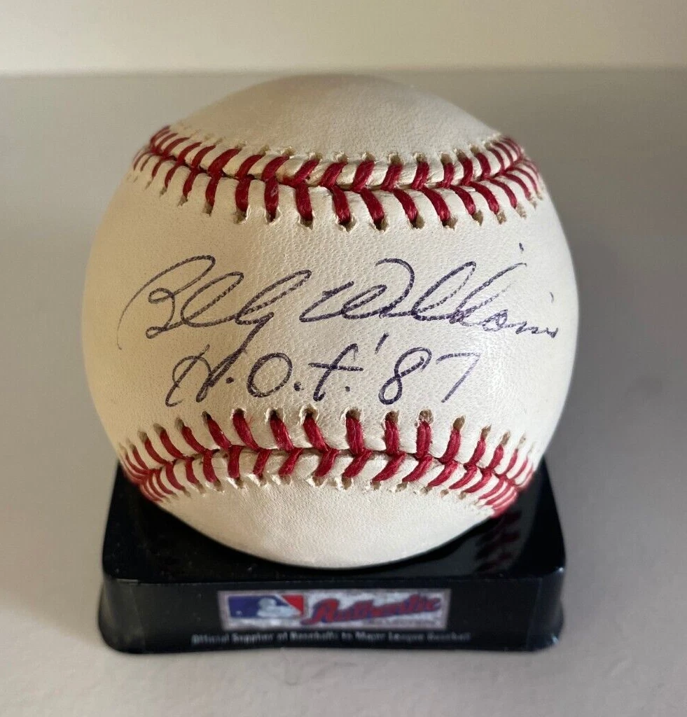 BILLY WILLIAMS CUBS HOF 87 SIGNED AUTOGRAPHED M.L BASEBALL BECKETT