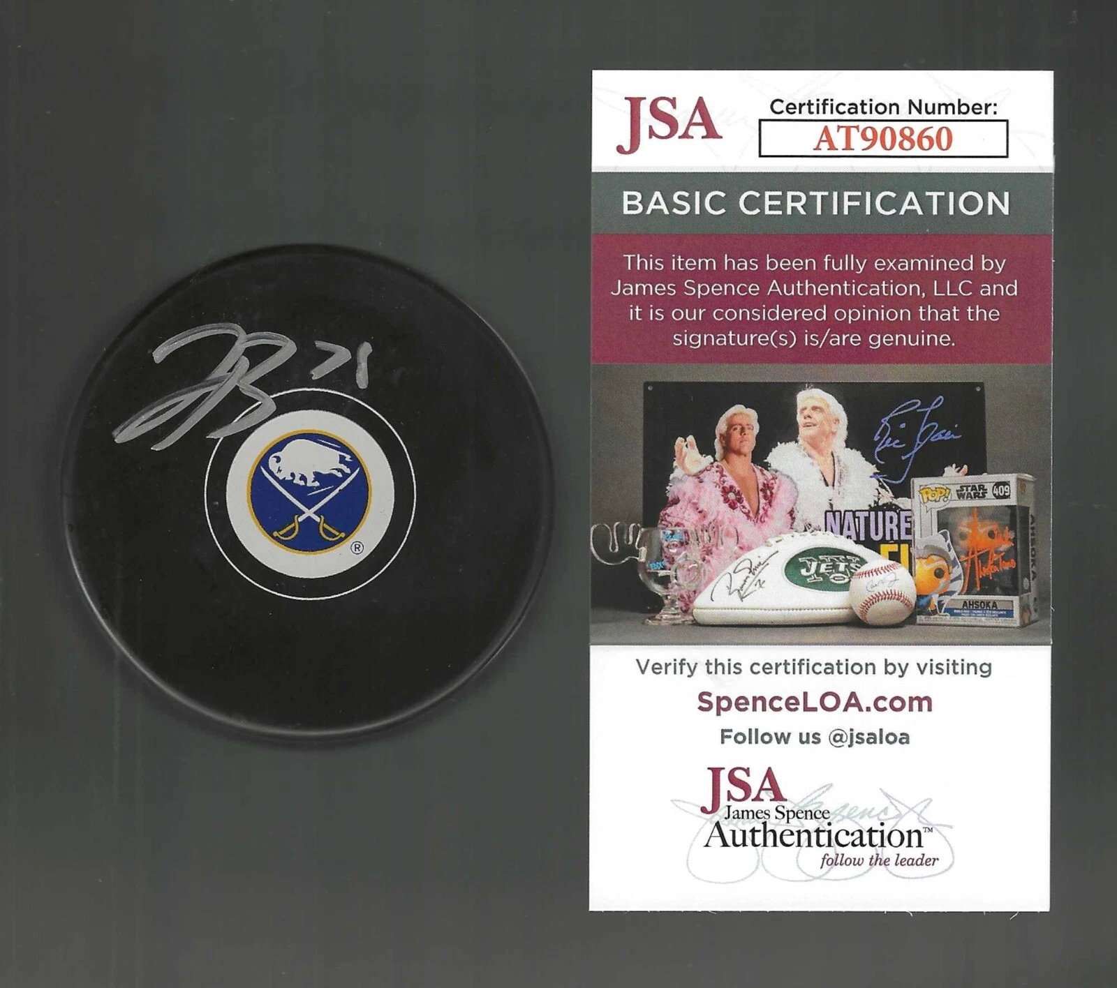 Jacob Bryson Signed Buffalo Sabres Puck JSA COA