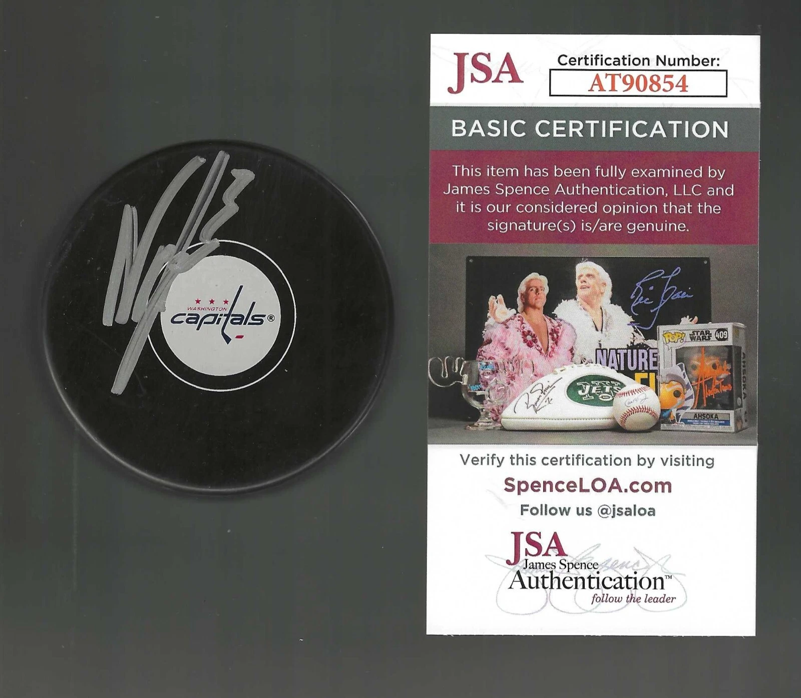 Nic Jensen Signed Washington Capitals Puck JSA COA