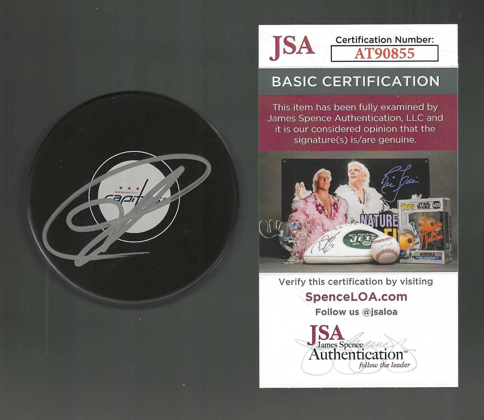 Alexander Alexeyev Signed Washington Capitals Puck JSA COA