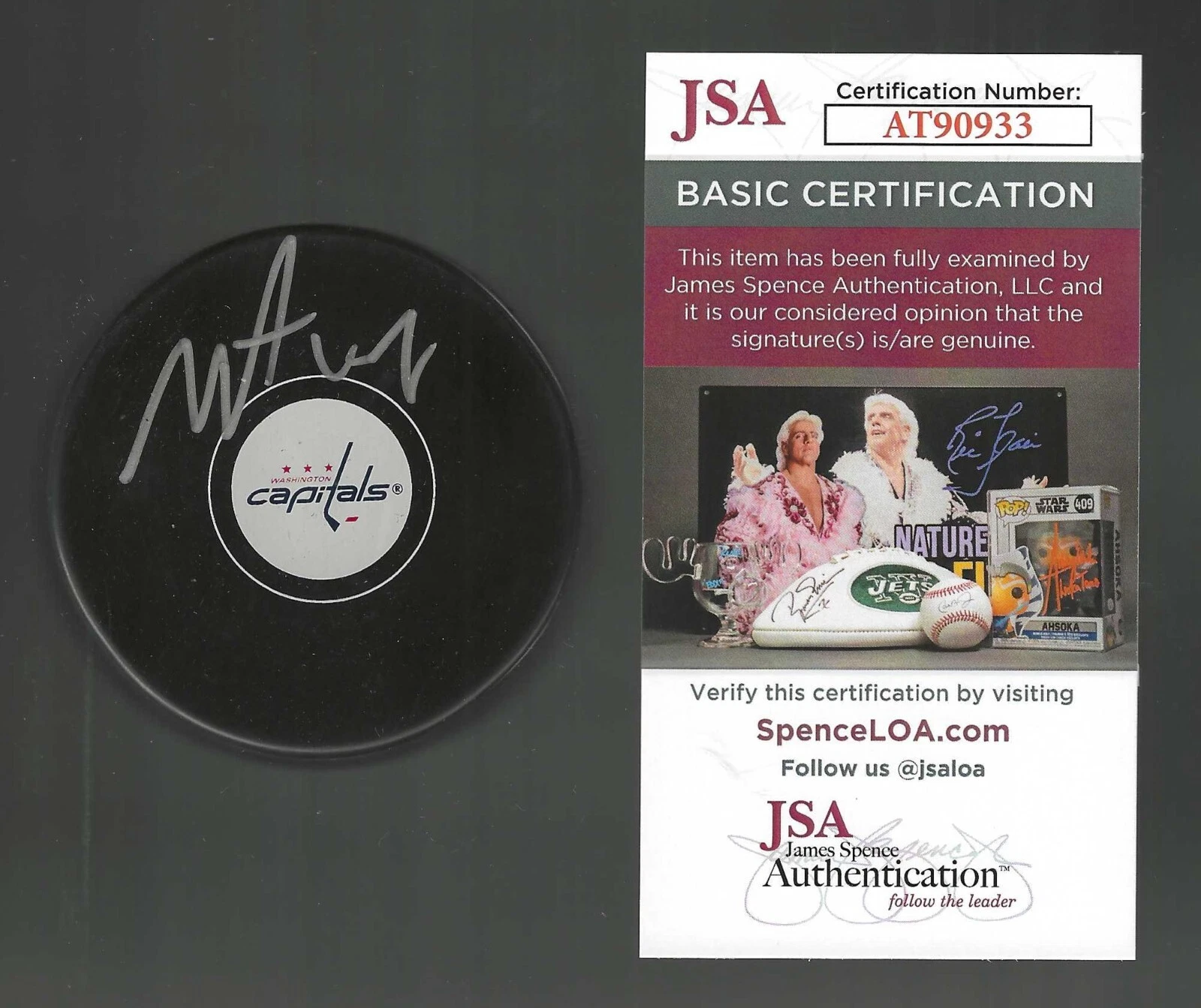 Max Pacioretty Signed Washington Capitals Puck JSA COA