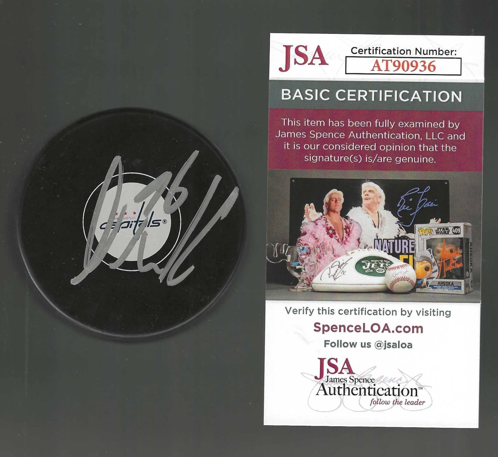 Nicolas Aube-Kubel Signed Washington Capitals Puck JSA COA