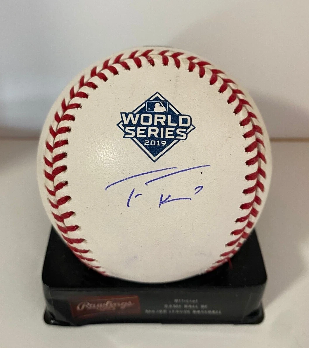TRAE TURNER NATIONALS SIGNED AUTOGRAPHED 2019 WORLD SERIES BASEBALL BECKETT