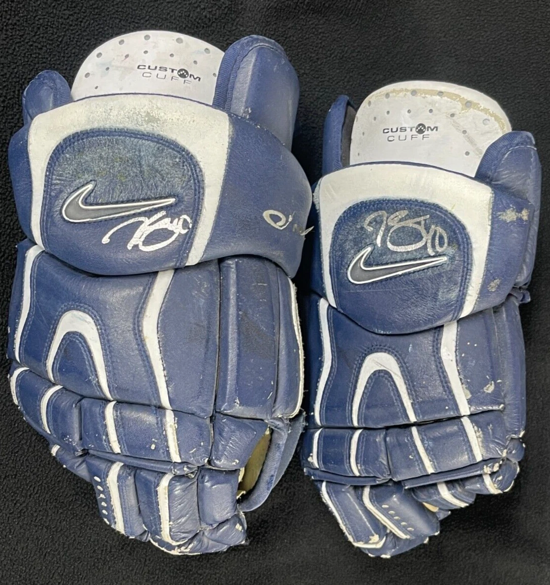 Jared Boll Signed Plymouth Whalers Game Used Gloves JSA COA Blue Jackets