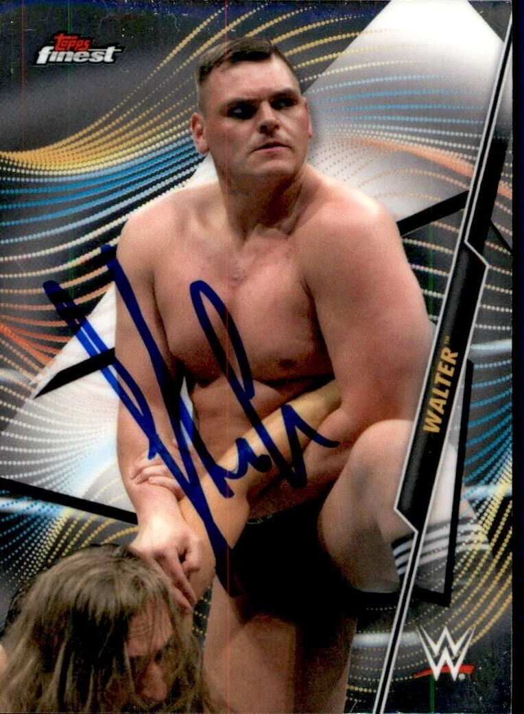 WALTER Signed 2020 Topps Finest WWE NXT UK Card #100 GUNTHER