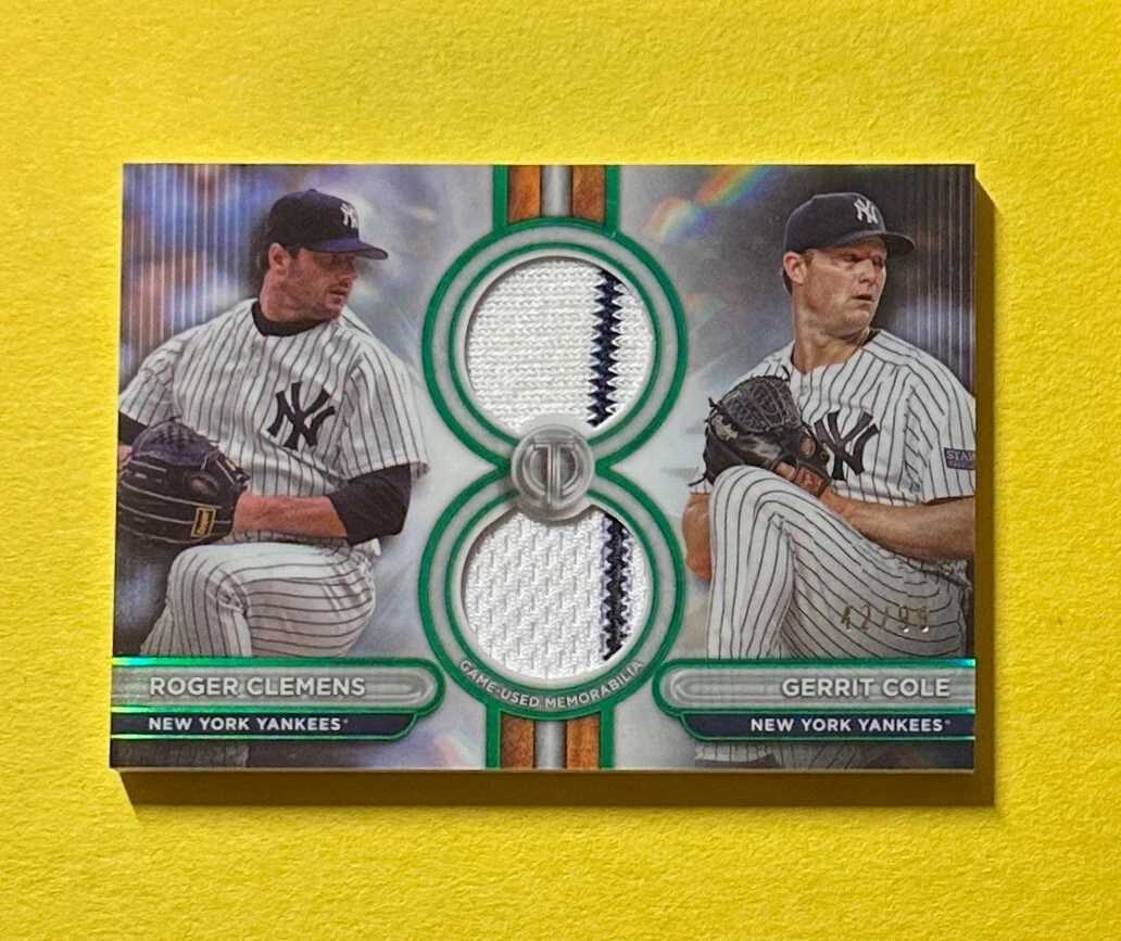 2024 TOPPS TRIBUTE ROGER CLEMENS GERRIT COLE DUAL RELIC /99 #DR2-CC YANKEES