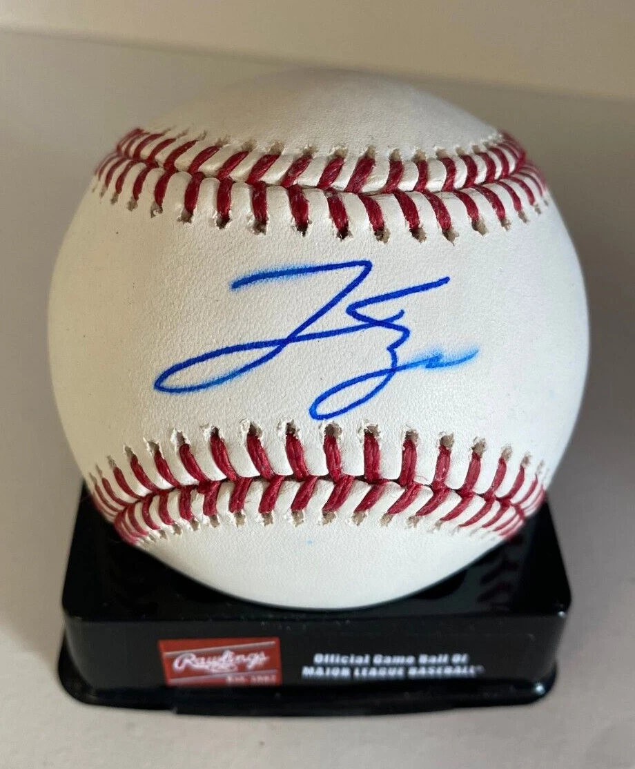 GEORGE SPRINGER ASTROS/BLUE JAYS SIGNED AUTOGRAPHED M.L. BASEBALL BECKETT AUTH