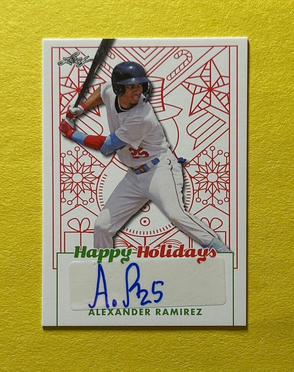 2023 LEAF HAPPY HOLIDAYS ALEXANDER RAMIREZ AUTOGRAPH #BA-AR1