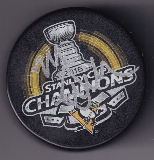 MIKE SULLIVAN signed (PITTSBURGH PENGUINS) 2016 Stanley Cup Hockey puck W/COA