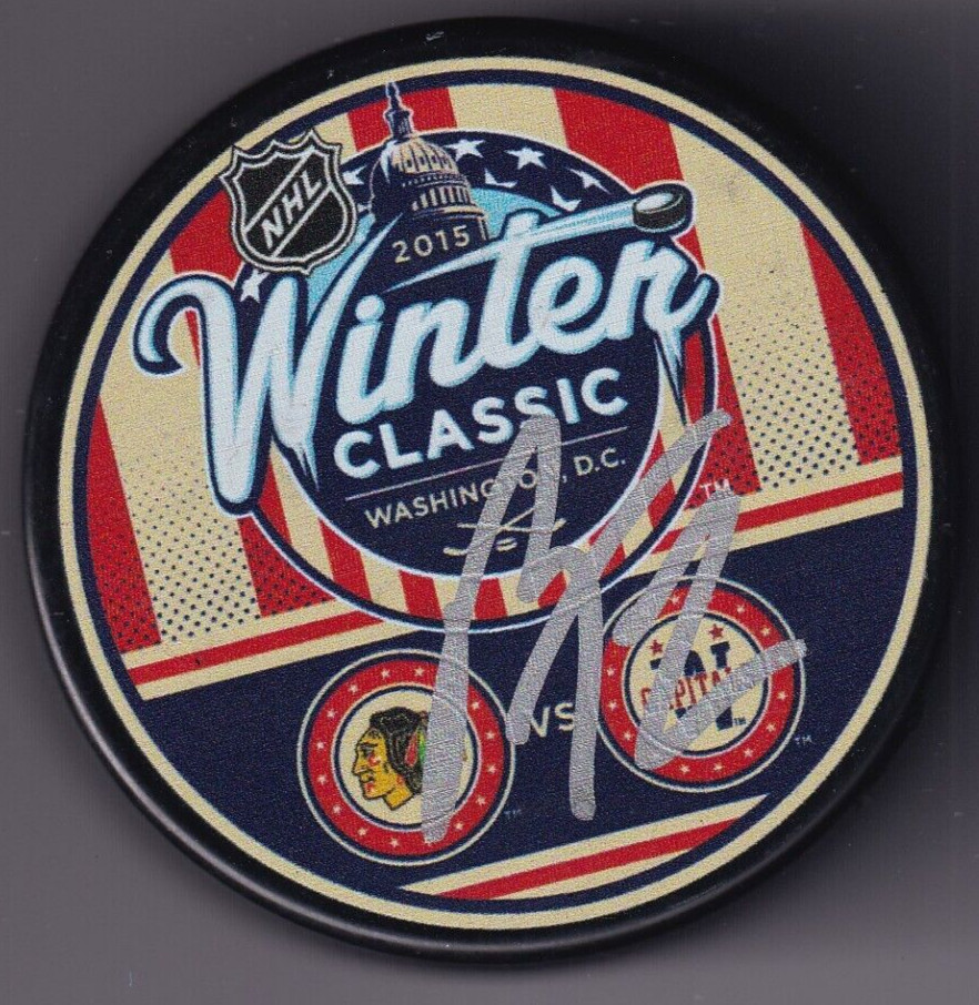 BARRY TROTZ signed (WASHINGTON CAPITALS) 2015 Winter Classic Hockey puck W/COA