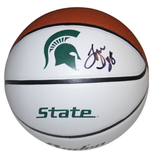 TOM IZZO SIGNED (MICHIGAN STATE SPARTANS) F/S LOGO BASKETBALL PSA/DNA AN61733 COLLECTIBLE MEMORABILIA