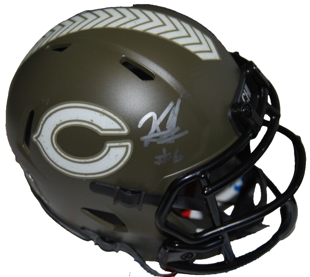 KYLER GORDON signed (CHICAGO BEARS Salute mini football helmet PSA/DNA AN42549